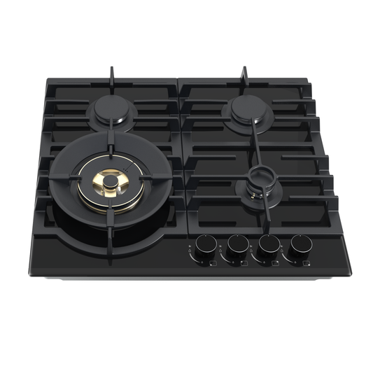 Gas Stove With Black Glass CCF1B