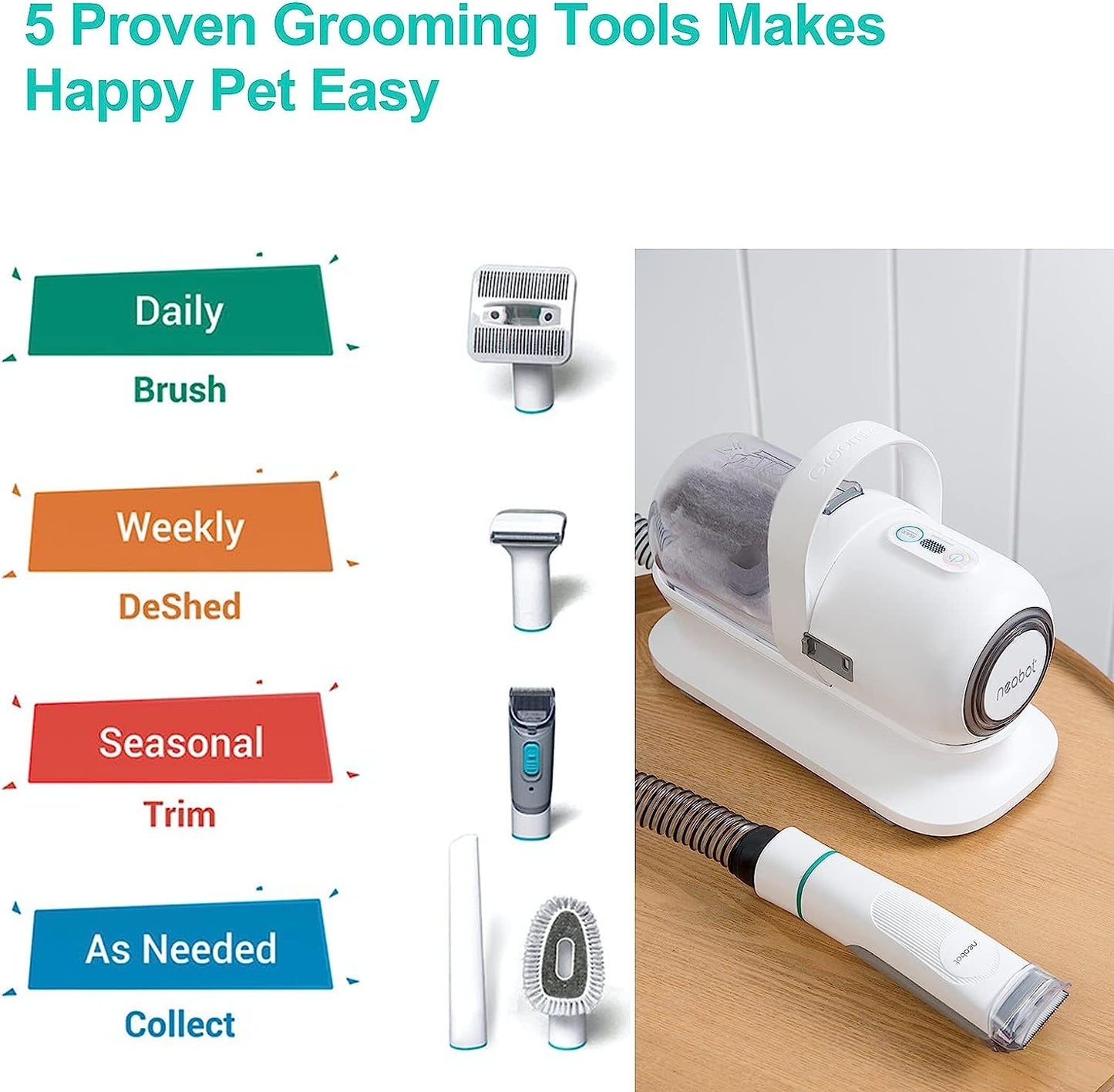 Pet Grooming Clippers Pet Grooming Kit Pet Vacuum Suction MOQ 200+